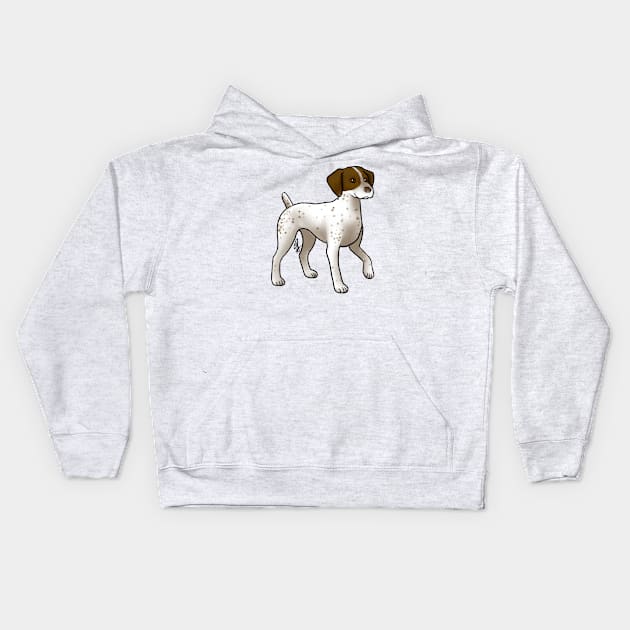 Dog - German Shorthaired Pointer - Liver White Ticked Kids Hoodie by Jen's Dogs Custom Gifts and Designs